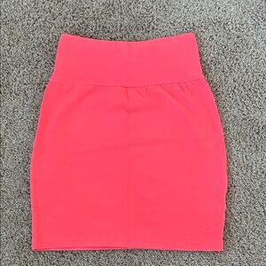 Aritzia Bright Pink/Coral Pencil Skirt
